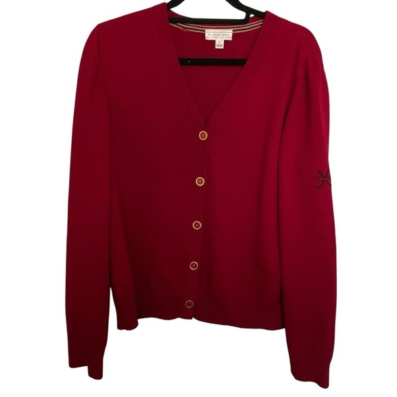 St. John Sport Wool Blend Knit Golf Cardigan - Picture 1 of 8